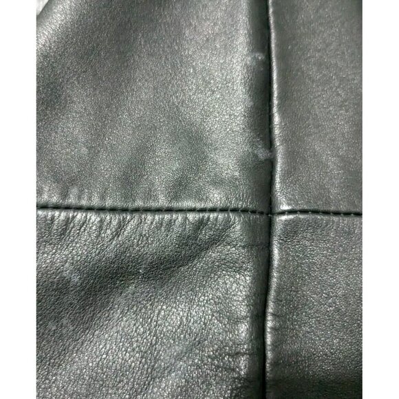 Gap Leather Pants Mens 34 Button Fly Retro Y2K Vintage Style Rock Biker Black - Picture 7 of 16